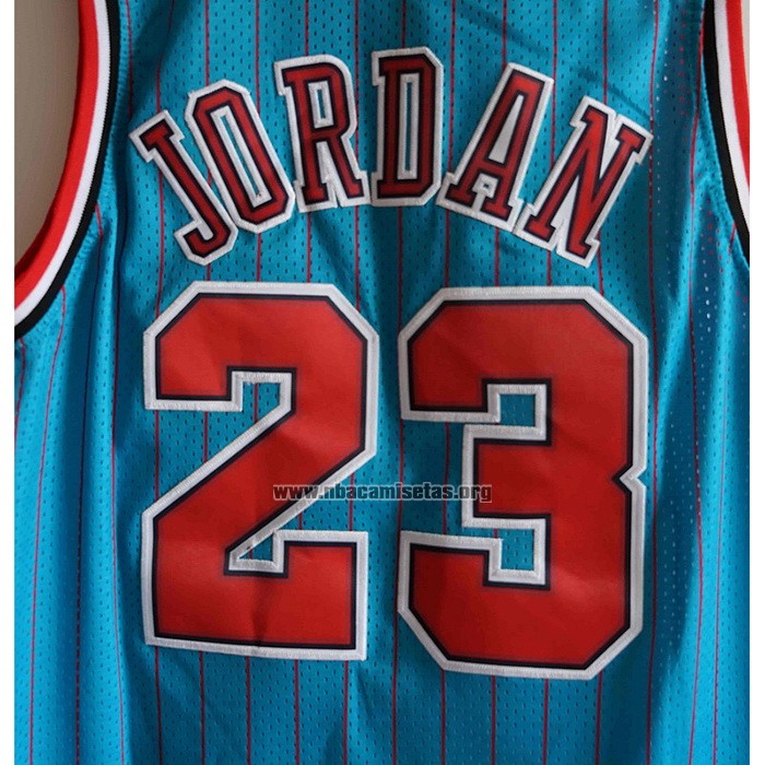 Camiseta Chicago Bulls Michael Jordan NO 23 Mitchell & Ness 1995-96 Azul